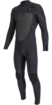 2025 O'Neill Mens Psycho Tech 4/3mm Chest Zip Wetsuit 5505 - Black